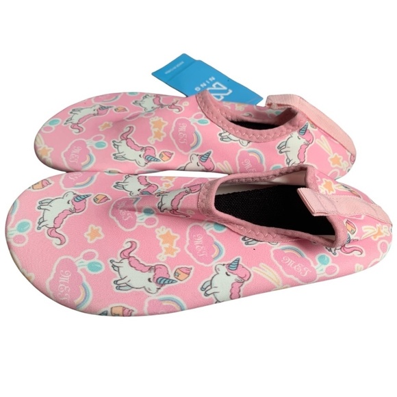 NWT Ning Swim Shoes Size EU 34/35 (US Size 3.5-4) Pink Unicorn - Picture 1 of 11